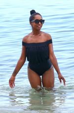 LATOIA FITZGERALD in Swimsuit at a Beach in Miami 07/18/2017