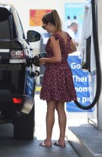 LEA MICHELE at a Gas Station in West Hollywood 07/10/2017