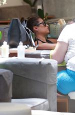 LEA MICHELE at Mani Pedi Salon in Brentwood 07/05/2017