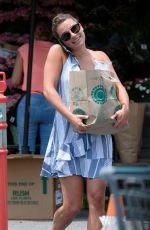 LEA MICHELE Shopping at Whole Foods Market in Brentwood 07/13/2017