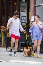 LENA DUNHAM Out with Her Dogs in New York 07/07/2017