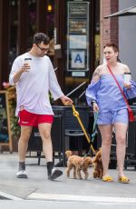 LENA DUNHAM Out with Her Dogs in New York 07/07/2017