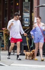LENA DUNHAM Out with Her Dogs in New York 07/07/2017