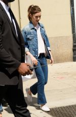 LILY COLLINS Leaves AOL Build in New York 07/26/2017