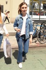 LILY COLLINS Leaves AOL Build in New York 07/26/2017