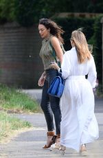 LILLY BECKER and ELEN RIVAS Out Lunch in London 07/18/2017