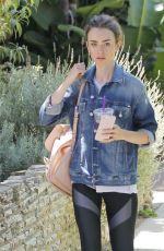 LILY COLLINS After Workout in Beverly Hills 07/29/2017