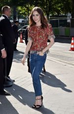 LILY COLLINS at Chanel Fashion Show in Paris 07/04/2017