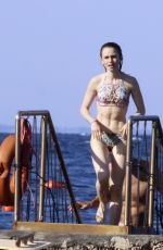 LILY COLLINS in Bikini at a Beach in Ischia 07/17/2017