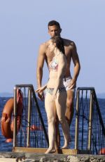 LILY COLLINS in Bikini at a Beach in Ischia 07/17/2017