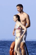 LILY COLLINS in Bikini at a Beach in Ischia 07/17/2017