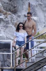 LILY COLLINS in Swimsuit at a Beach in Ischia 07/18/2017