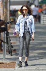 LILY COLLINS Leaves a Gym in Beverly Hills 07/13/2017