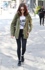 LILY COLLINS Leaves a Gym in West Hollywood 07/11/2017