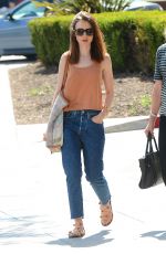 LILY COLLINS Out Shopping in  Los Angeles 07/27/2017