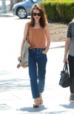 LILY COLLINS Out Shopping in  Los Angeles 07/27/2017