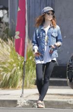 LILY COLLINS Picking up Her Dry Cleaning in Beverly Hills 07/08/2017