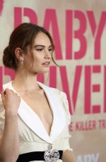 LILY JAMES at Baby Driver Premiere in Sydney 07/12/2017