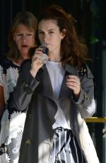 LILY JAMES Leaves Her Hotel in Milan 07/07/2017