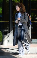 LILY JAMES Leaves Her Hotel in Milan 07/07/2017