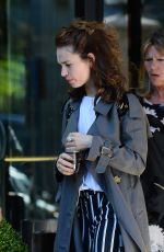 LILY JAMES Leaves Her Hotel in Milan 07/07/2017