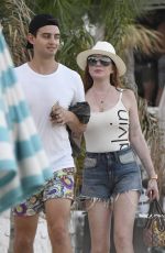 LINDSAY LOHAN at a Beach in Mykonos 06/30/2017