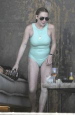 LINDSAY LOHAN in Swimsuit on Vacation in Mykonos 24/07/2017