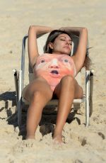 LIZIANE GUTIERREZ in Shocked Trump Swimsuit at a Beach in Brazil 07/25/2017