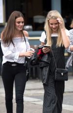 LOTTIE MOSS< EMILY BLACKWELL and FRANKIE GAFF at Goat Restaurant in Chelsea 07/18/2017