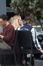 LOTTIE MOSS< EMILY BLACKWELL and FRANKIE GAFF at Goat Restaurant in Chelsea 07/18/2017