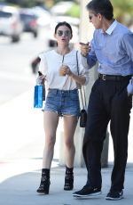LUCY HALE in Denim Cutoffs Out in Los Angeles 07/07/2017