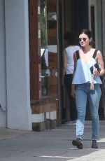 LUCY HALE Leaves Starbucks in Studio City 07/24/2017