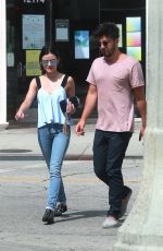 LUCY HALE Leaves Starbucks in Studio City 07/24/2017