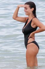 LUDIVINE SAGNA in Swimsuit at a Beach in Miami 07/20/2017