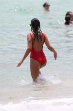 LUDIVINE SAGNA in Swimsuit on the Beach in Miami 07/12/2017