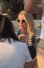 MARGOT ROBBIE with Friends at Mama Shelter Bar in Los Angeles 07/16/2017
