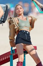 MARTHA HUNT on the Set of VS Photoshoot at Coney Island 07/18/2017