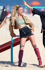 MARTHA HUNT on the Set of VS Photoshoot at Coney Island 07/18/2017