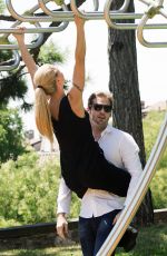MICHELLE HUNZIKER and Tomaso Trussardi at Park in Bergamo 07/15/2017