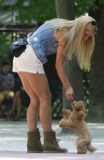 MICHELLE HUNZIKER at a Park in Milan 07/20/2017