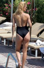 MICHELLE HUNZIKER in Swimsuit at a Pool in Milano Marittima 07/08/2017