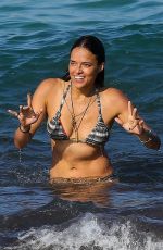 MICHELLE RODRIGUEZ in Bikini at a Beach in St Tropez 07/09/2017