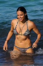 MICHELLE RODRIGUEZ in Bikini at a Beach in St Tropez 07/09/2017
