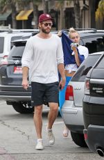 MILEY CYRUS and Liam Hemsworth Out for Ice Cream in Malibu 07/16/2017