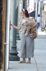 MINKA KELLY Out with Her Dog in La Quinta 07/17/2017
