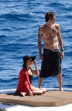MIRA SORVINO on Vacation in Capri 07/12/2017