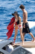MIRA SORVINO on Vacation in Capri 07/12/2017