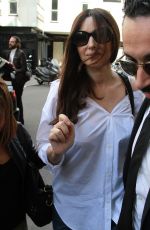 MONICA BELLUCCI Arrives in at RTL Radio Studios in Paris 07/03/2017