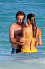 MORGAN BROWN adn Gerrard Butler at a Beach in Tulum 07/01/2017