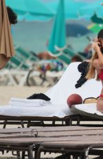 NATALIA BORGES in Bikini on the Beach in Miami 07/04/2017